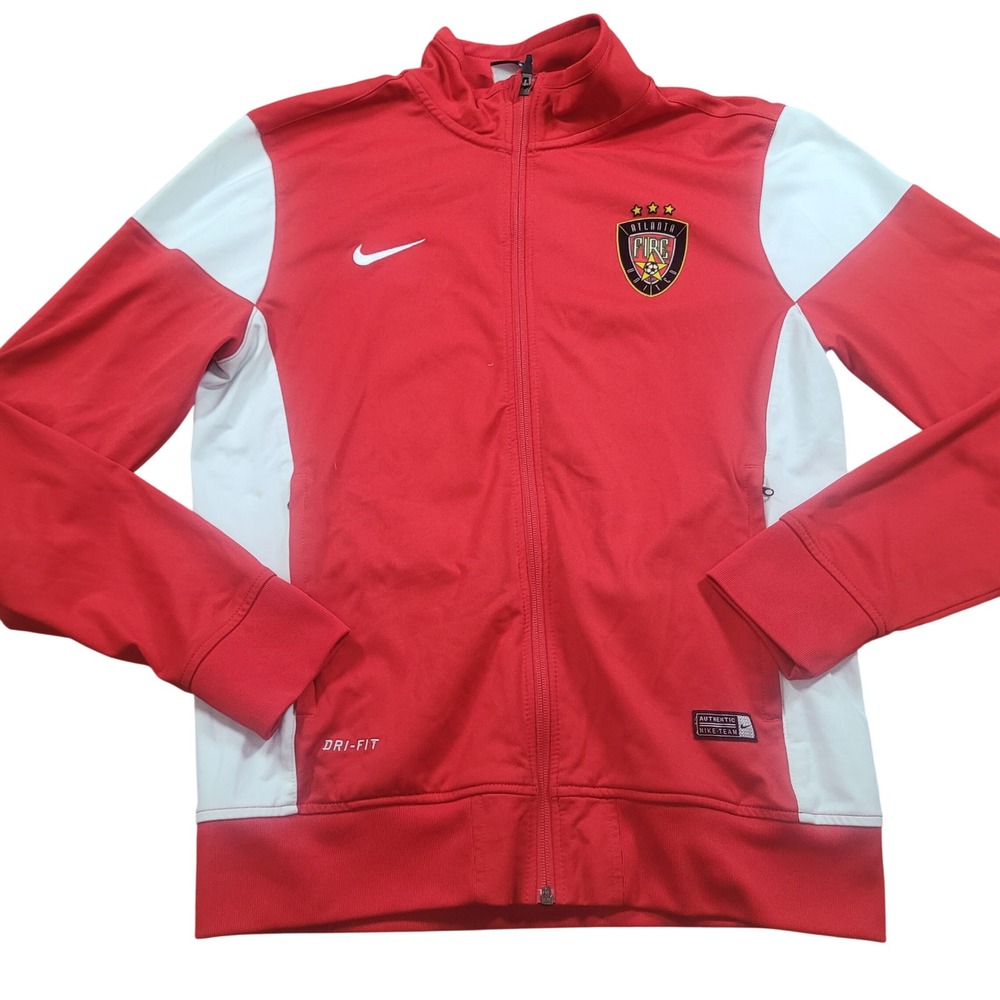 Nike Soccer Atlanta Fire United SA Dri-FIT Track Jacket Red White Mens Medium